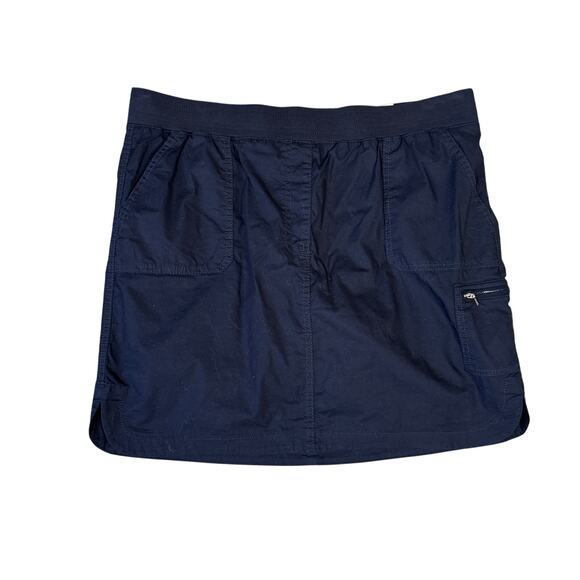 Chicos Poplin Pull On Black Mini Skort US Women's 14 Plus - Picture 1 of 6